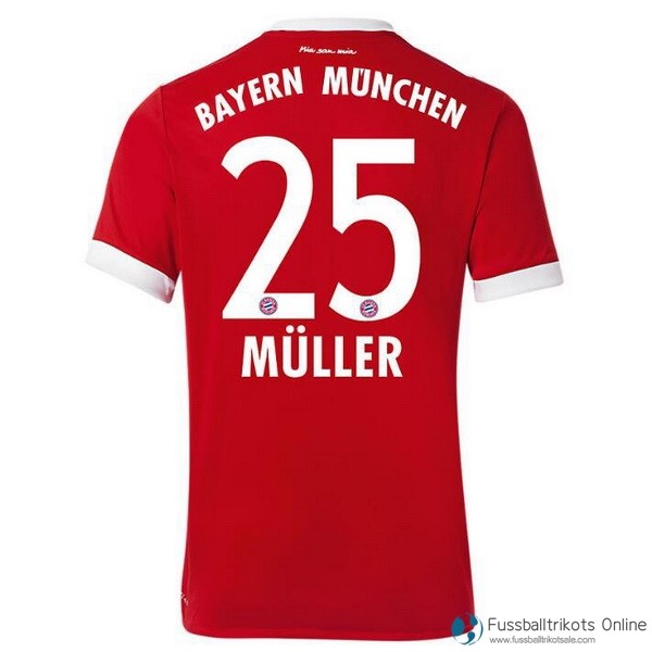 Bayern München Trikot Heim Muller 2017-18 Fussballtrikots Günstig